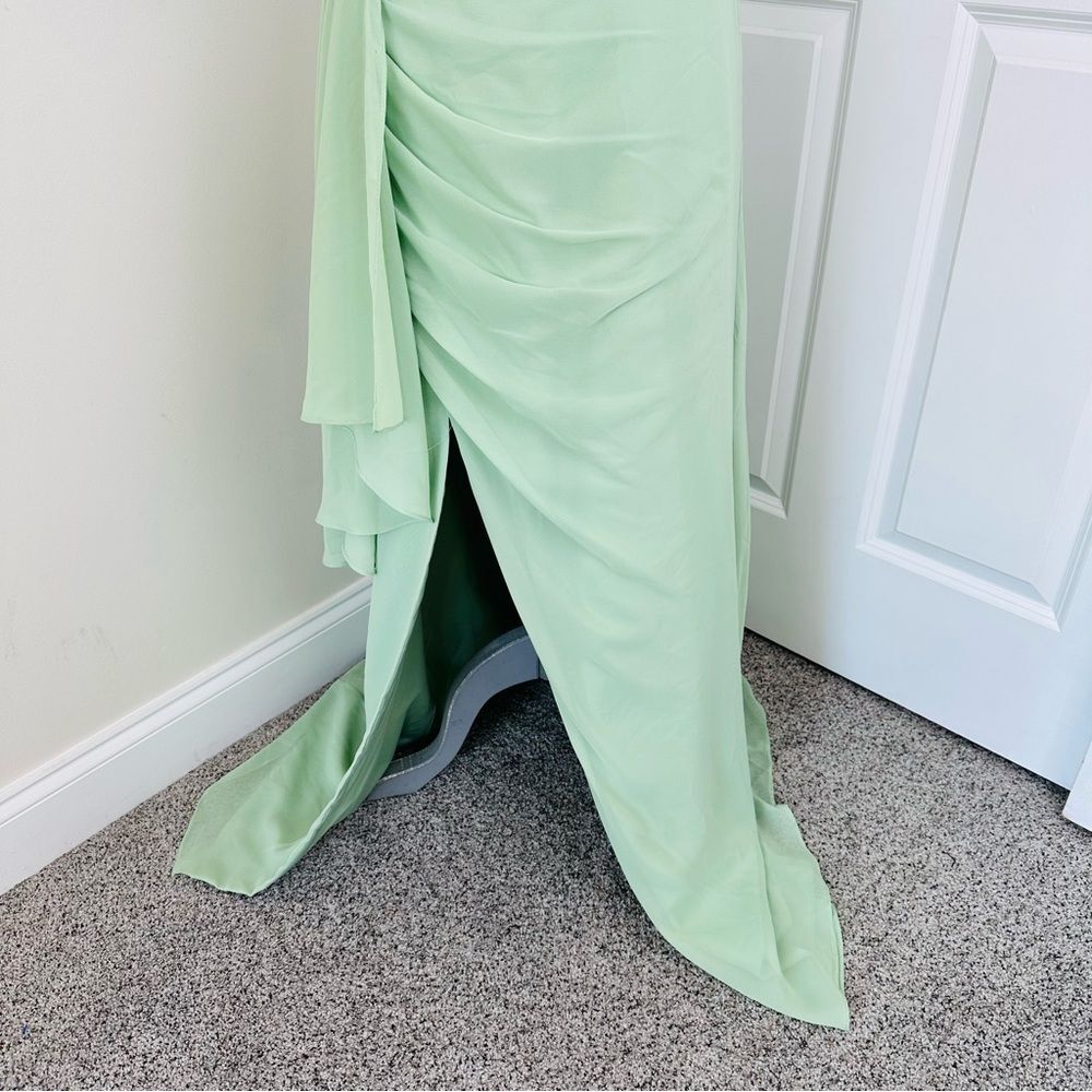 Source Unknown Mint Green Asymmetrical Dress - image 4
